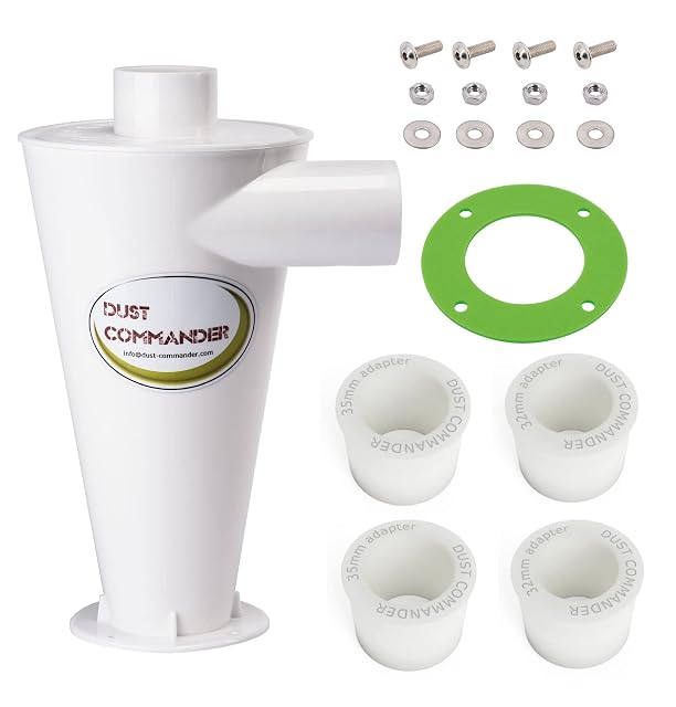 Cabezal separador ciclónico de polvo Dust Commander, fotografía de producto