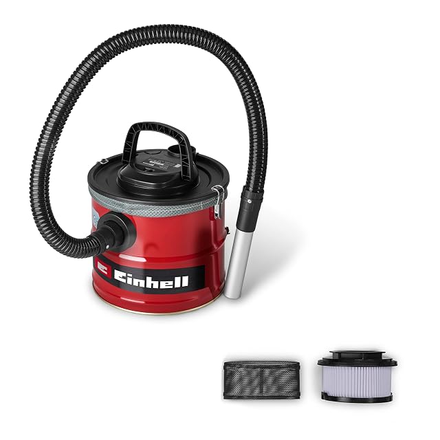 Aspirador de cenizas Einhell TC-AV 1830 D con cuba de acero de 18 litros y tubo de aspiración de aluminio, fotografía de producto