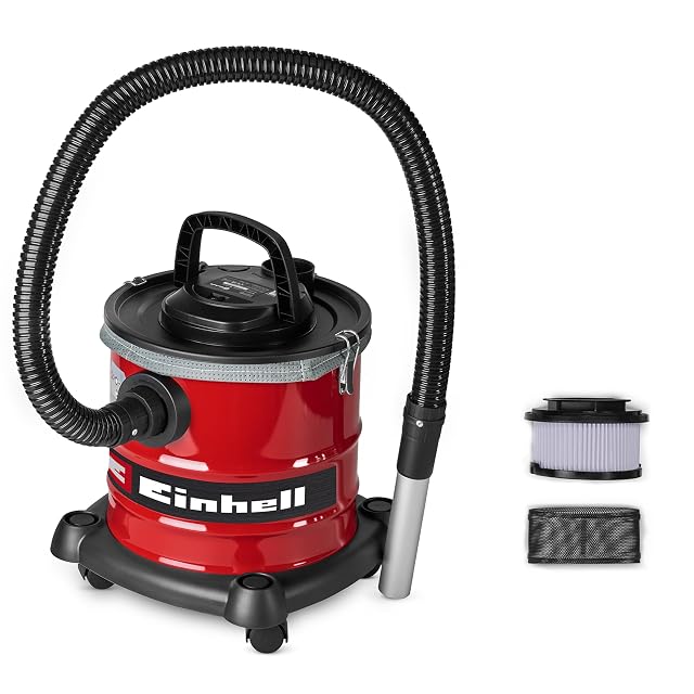 Aspirador de cenizas Einhell TC-AV 2032 DW con cuba de acero de 20 litros y manguera de aluminio, fotografía de producto