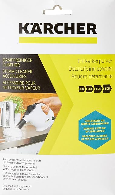 Polvo descalcificador Kärcher para limpiadoras de vapor, fotografía de producto