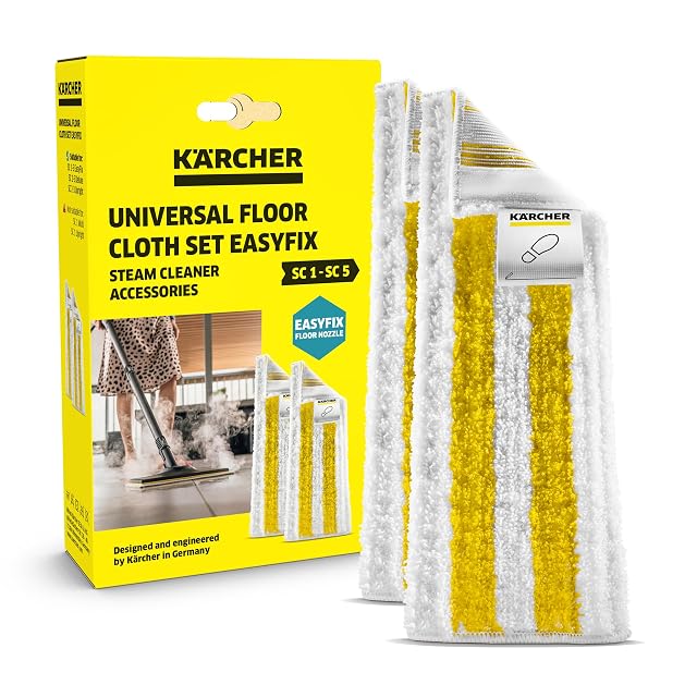 Juego Kärcher Universal EasyFix de paños de microfibra para suelos, dos paños, fotografía de producto