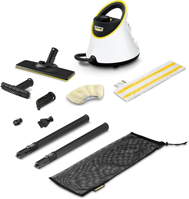 Limpiadora de vapor Kärcher SC 2 Deluxe con kit de suelo EasyFix y tres boquillas, fotografía de producto