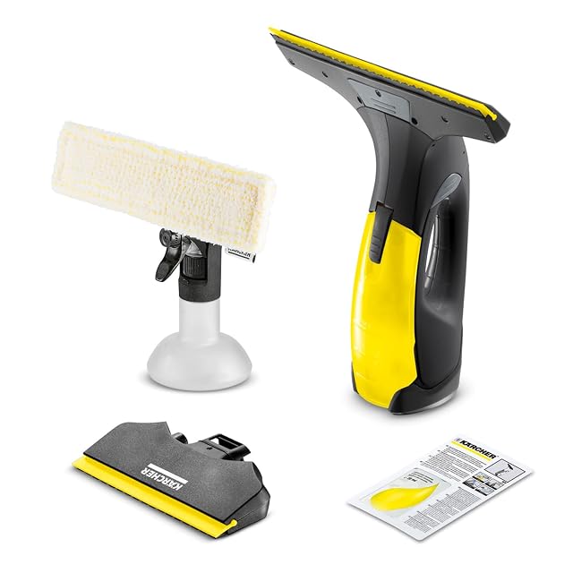 Limpiacristales eléctrico Kärcher WV 2 Black Edition con labios de aspiración ancho y estrecho, fotografía de producto